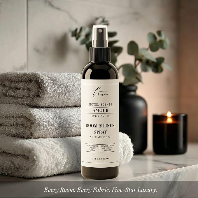 Lapew Hotel Scents Luxury Room Spray | Amour Suite 75 | Inspired by the Four Seasons | Linen Spray Air Freshener & Fabric Spray | 8 fl oz