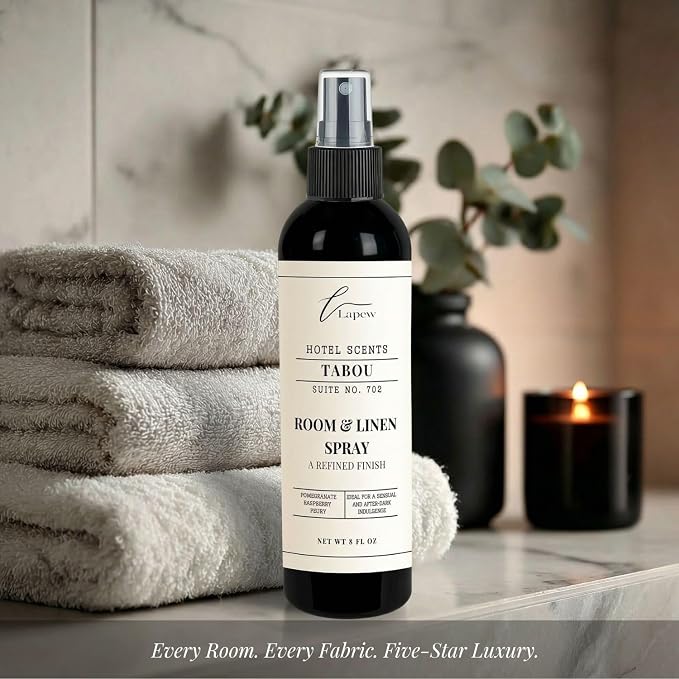 Lapew Hotel Scents Luxury Room Spray | Tabou Suite 702 | Inspired by the Aria Las Vegas | Linen Spray Air Freshener & Fabric Spray | 8 fl oz