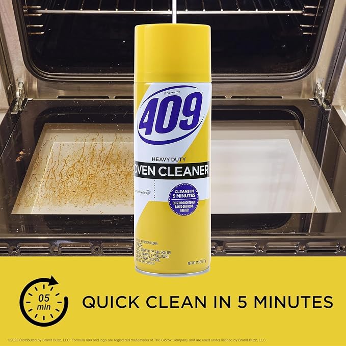 Kingsford Grill Cleaner and Formula 409 Oven Cleaner Lemon Fresh Scent Heavy Duty BBQ Degreaser Oven Cleaning Spray Removes Grease and Burnt Residue Indoors Outdoors 14.5 OZ Each 2 Bottles