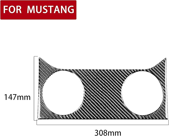 Real Carbon Fiber Trim for Ford Mustang GT Shelby Accessories | for 2005 2006 2007 2008 2009，Central Consoles Air Vent Outlet，Thick Overlay Sticker Decal