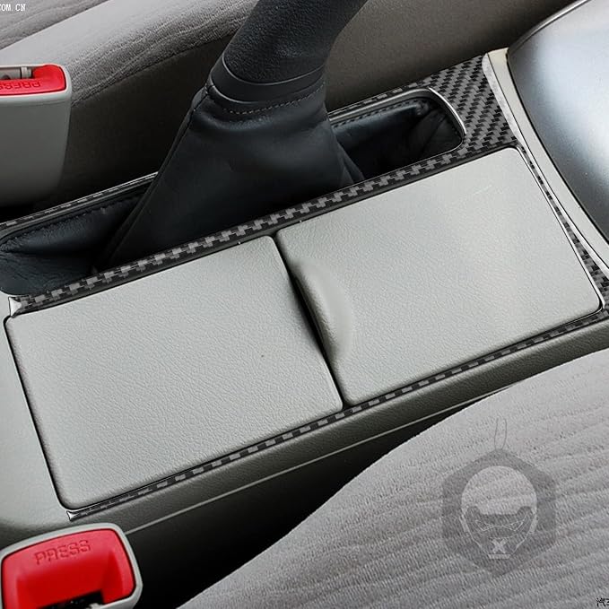 Handbrake Cup Holder Trim for Toyota Corolla 2009-2013 Accessories Black | Soft Carbon Fiber | Upgrades for Car | Only for Left-Hand Drive | Anti-Scratch | Sporty Style