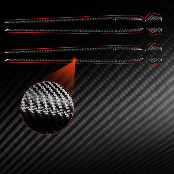 Real Carbon Fiber Door Stickers Fit for Audi A3 8Y S3 2021-2025 | Door Panel Trim Accent Decorations | Accessories | Thick Overlay