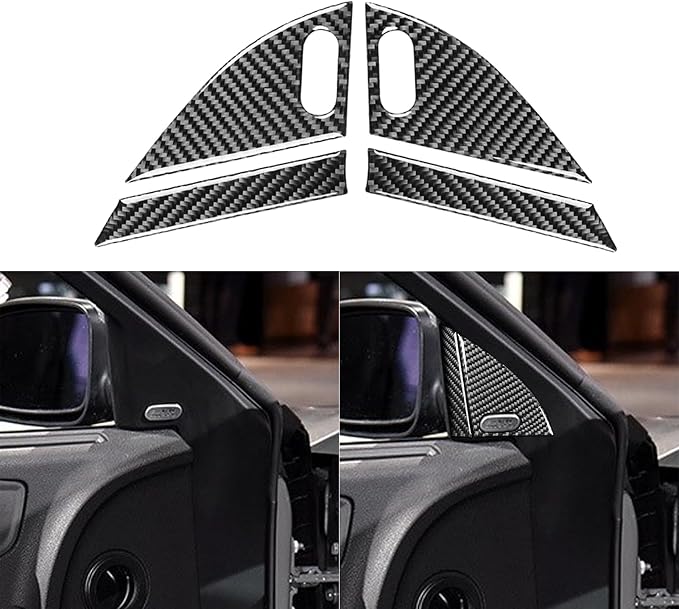 Real Carbon Fiber Trim for Dodge Charger Chrysler 300 Accessories | for Charger 2011+ Chrysler 300 2011-2023 Door Corner Speaker Sticker Interior Thick Overlay Decal