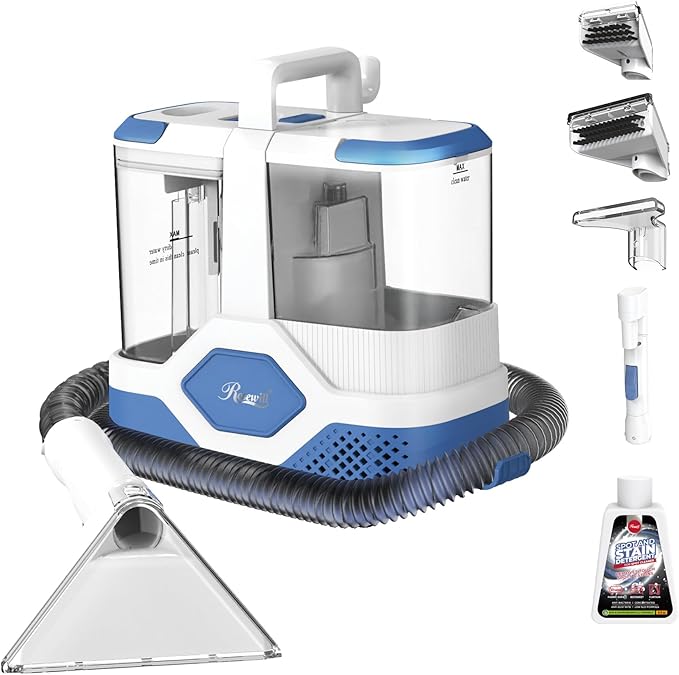 Rosewill Multi-Purpose Portable Carpet and Upholstery Cleaner, Powerful Suction 18 KPa Spot Cleaner, 600W Motor, Car and Auto Detailer, Stain/Spot Remover; Versatile Use: Carpet, Sofa, Pet Hair