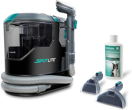 Kenmore Portable Carpet & Upholstery Spot Cleaner Machine 17Kpa Suction | with Versatile Tools for Pet, Couches, Car and Auto Detailer, Black -KW2001.01