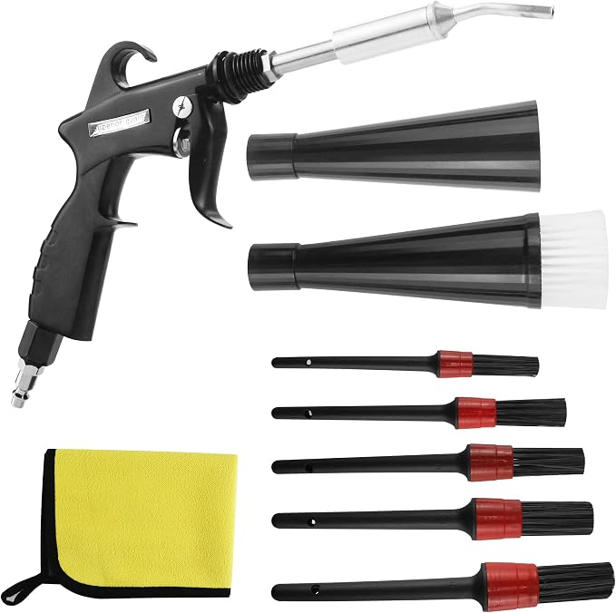 HANDY High Pressure Car Interior Cleaning Gun Interior Dryer Hair Dryer Car Detail Gun Fast Drying Blows Away Dust and Dirt Using Air | Car Detailing Tools for Quickly Blowing Out Debris and Dust Air-Powered