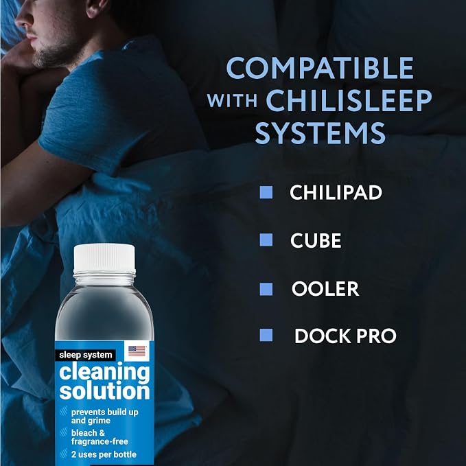 IMPRESA Sleep System Cleaning Solution Compatible with ChiliPad, OOLER & Dock Pro & Bed Cooling System Cleaner - 3-Pack, 2 Fl Oz - Unscented No-Mess Cleaning Supplies - Sleep Machine Cleaner