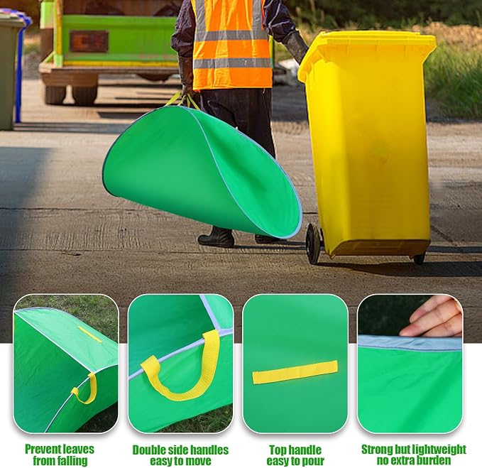 UQM Leaf Collector, Portable Pop Up Leaf Bags, Foldable Leaf Pick Up Tools | Reusable Yard Garden Bags for Leaves Lawn Trash, Patent Number D1005635
