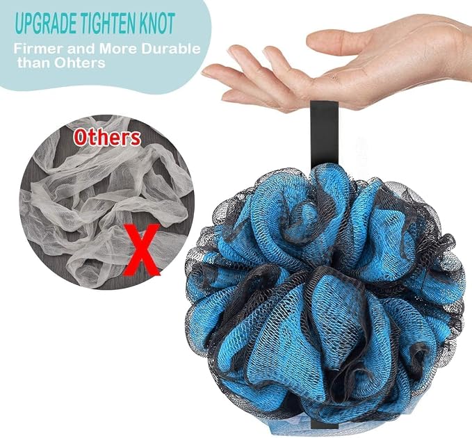 Fu Store Loofah Sponge Shower Loofahs 70g Bath Sponges Mesh Balls 4 Colors Body Scrubber Exfoliator Back Scrubber Bathroom Men Women Scrubbers Cleaning Bathing Accessories