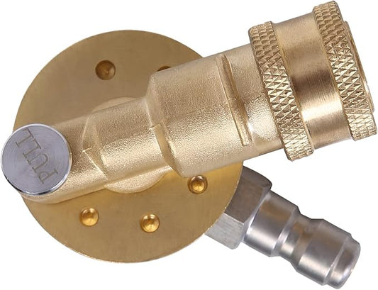 Meteor Blast Pivoting Coupler, 270 Degree with 7 Angles, heavy duty design and Stainless Steel Safety Lock for Pressure Washer Spray Nozzle, Clean Hard to Reach Area, 5000PSI, 1/4” Quick Connect