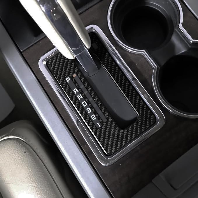 Gear Shift Panel Cover Stickers Fit for Ford Expedition 2007-2014 | Real Soft Carbon Fiber|Center Control Interior Decorations Accessories|Thick Overlay|Anti-scratch|Self-adhesive