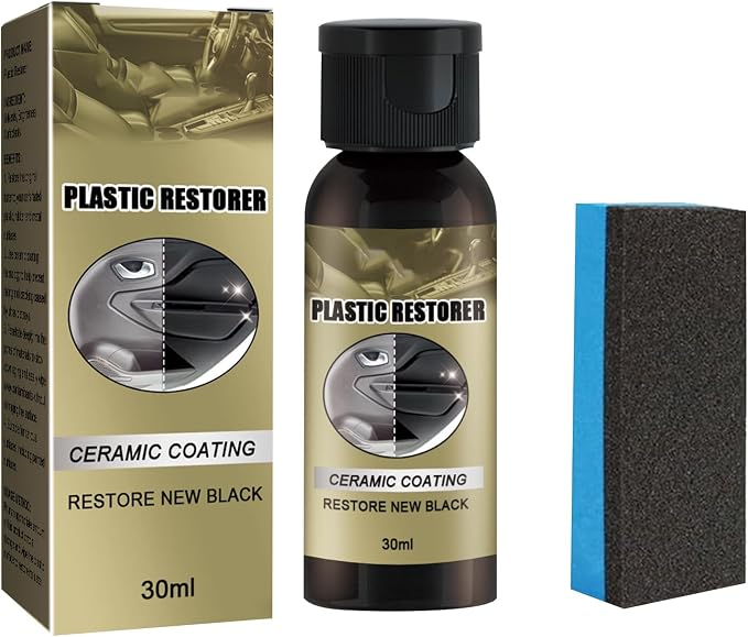 Car Interior Cleaning Kit Polishing Cleaning Shine Restorer | 30ml Car Dashboard Conditioner Paste for Trim Windshield Rubber Panel Truck Vehicle Sedan Scooter SUV