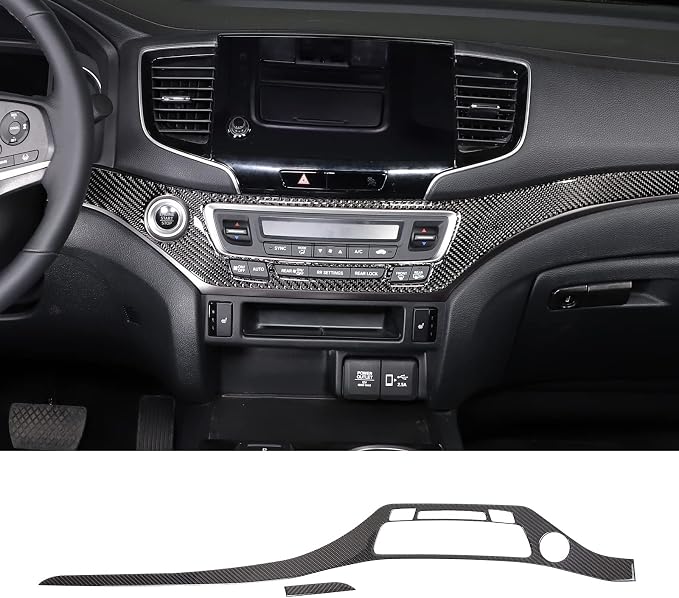 Dashboard Panel Cover Trim for Honda Pilot 2016-2022/ Ridgeline 2017-2023/ Passport 2019-2023, Instrument Panel Trim Strip, Center Console Button Switch Trim Frame (Center Console Decorative Strip)