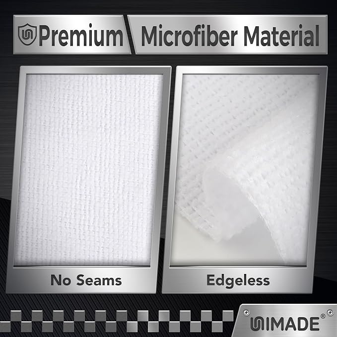 UNIMADE Shop Towels, 400 Pack Commercial Grade Work Rags Microfiber Towels for Cars Cleaning Rags Bulk Detailing Cloth for Automotive Bar Mechanic Restaurant Garage Housekeeping, 11.5"x 11.5", White