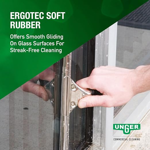 UNGER Commercial Window Cleaning Kit - Heavy Duty StripWasher Set PWK00 | Equipped with squeegees, a durable scraper, sponge, and extendable 8' telescopic pole; High-Performance Cleaning
