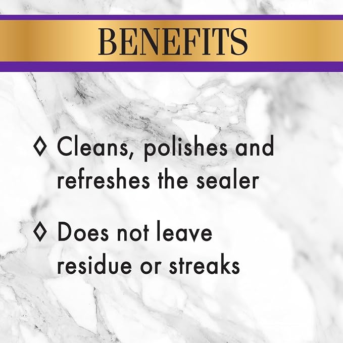 Stone Care International Granite Clean, Shine & Protect - Cleans Polishes & Protects Stone, Granite, Quartz, Marble, Limestone and Travertine Slate Surfaces, White, 24 Fl oz