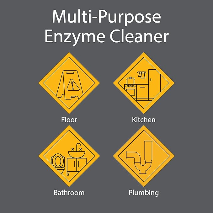 Zeiff Pro-Grade Multi-Purpose Probiotic Enzyme Cleaner - Pet Stain and Odor Remover, Drain Cleaner - Powerful Cleaning & Odor Eliminating Formula For Professional & Home Surfaces - 1 Gallon