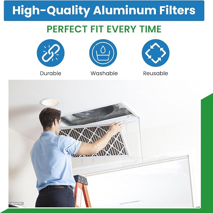 Filter Everything Replacement Aluminum Microwave Filters Compatible With Whirlpool W10120839A, Kenmore Models – 5-5/8 x 11-5/8 x 3/32 – 2 Pack
