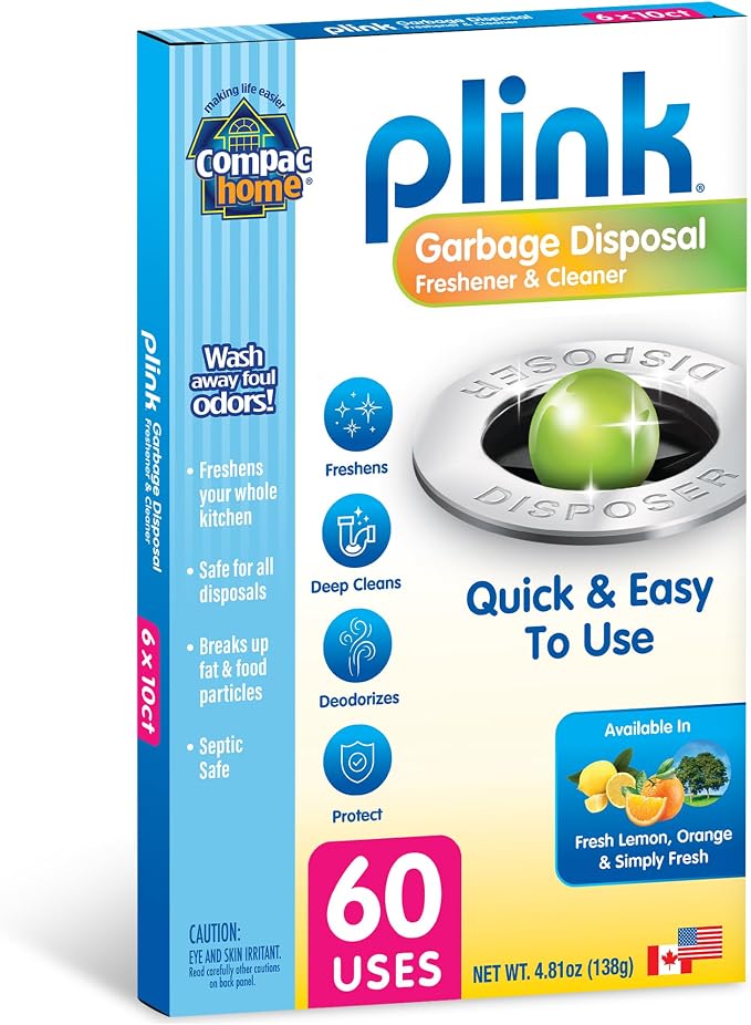 Compac Home [[60 Count]] Plink Garbage Disposal Cleaner and Deodorizer VALUE PACK - Assorted Scents