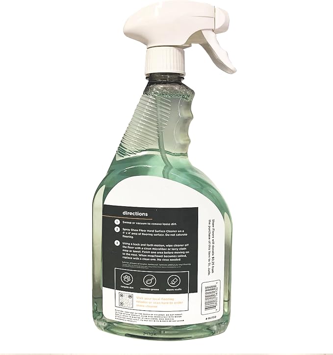 Shaw Floors Hard Surface Floor Cleaner for Ceramic Laminate Hardwood and Luxury Vinyl 32oz Spray