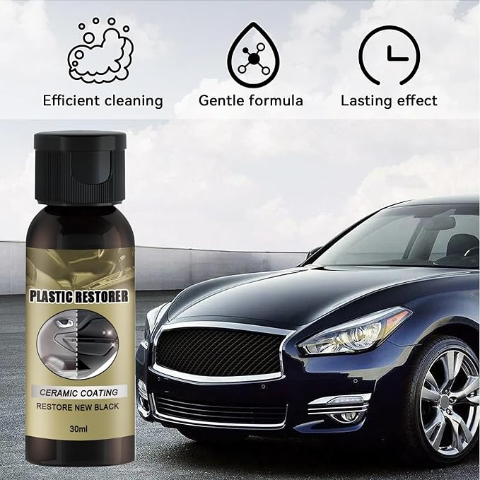 Auto Interior Cleaner Polishing Cleaning Shine Restorer | 30ml Car Dashboard Conditioner Paste for Trim Windshield Rubber Panel Truck Vehicle Sedan Scooter SUV