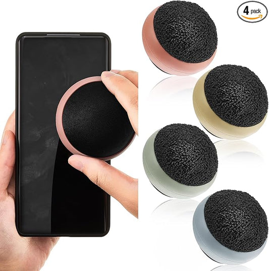 Suclain 4 Pack Touch Screen Cleaner Balls Phone Cleaning Ball Microfiber Touch Car Screen Glass Cleaner for Easter Computer Laptop Phone Monitor