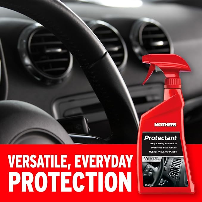 Mothers Protectant, 16 oz. (05316) | Long-Lasting UV Protection for Rubber, Vinyl & Plastic, Shields Dash, Trim, Bumpers & Tires from Fading, Cracking & Drying