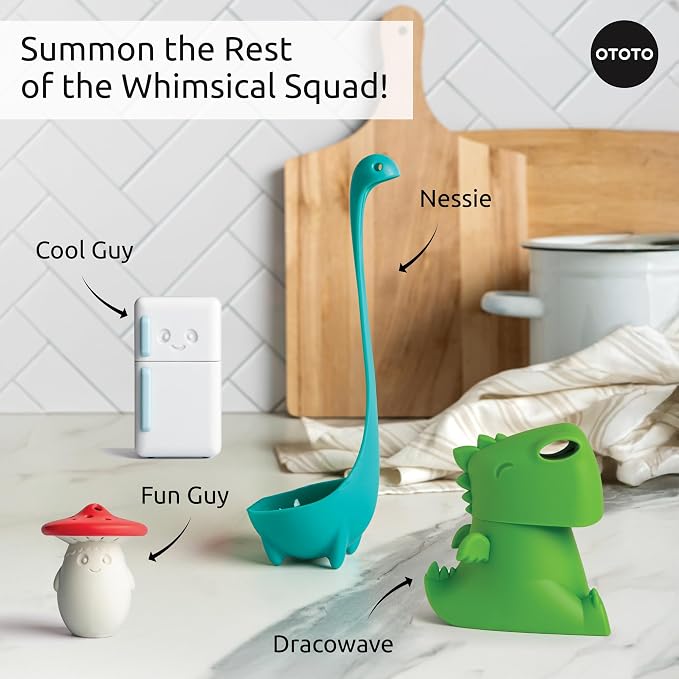 OTOTO NEW Dracowave Microwave Cleaner - Dragon Microwave Steam Cleaner, Cleans Grime in Minutes with Water and Vinegar - Cute Kitchen Gifts Accessories, Funny Kitchen Gadgets, White Elephant Gifts