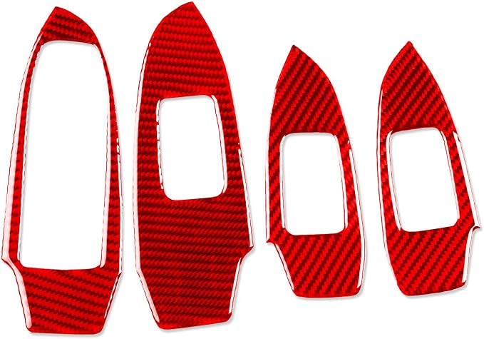 Real Carbon Fiber Trim for Chevy Malibu 9th Gen Accessories | for 2016-2024 Window Lift Button Panel Cover Sticker Interior Thick Overlay Decal