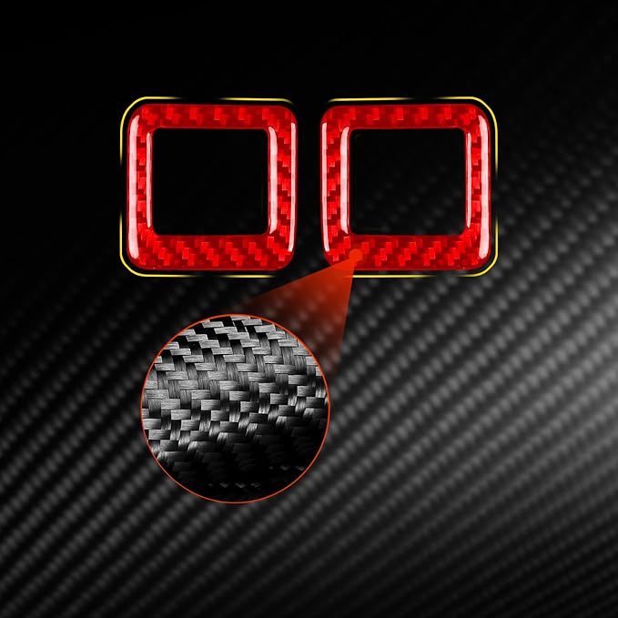 Real Carbon Fiber Trim for Toyota Camry Accessories | for 2012 2013 2014 Dashboard Sides Air Vent Outlet Defogging Decoration Panel Frama Interior Thick Overlay Decal