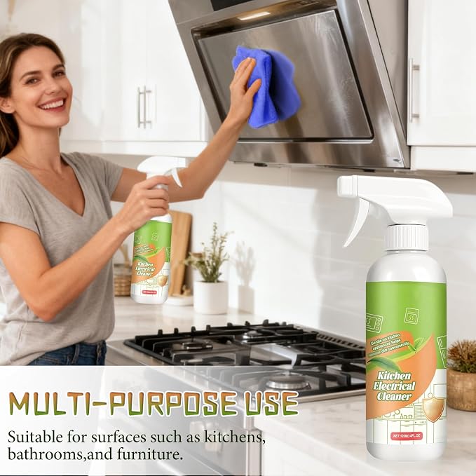 2PCS Kitchen Cleaner Remover Spray,Multifunctional Kitchen Appliance Cleaner,Kitchen Enzyme Cleaner,For Cooktop,Stove,Oven,Microwave & Oil Stains