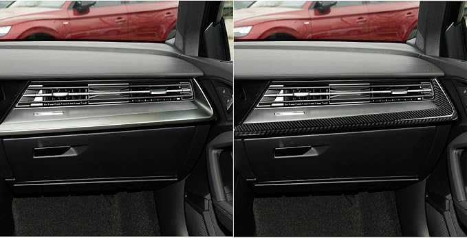 Carbon Fiber Center Console Decals Fit for Audi A3 8Y S3 2021-2025 | Center Console Trim Passenger Dash Cover | Accessories | Anti-scratch | Self-adhesive