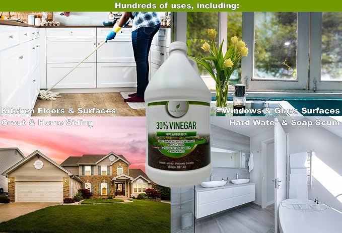 Natural Elements 30% Vinegar | Home & Garden | 6X Cleaning Power | Multiple Uses | 1 Gallon
