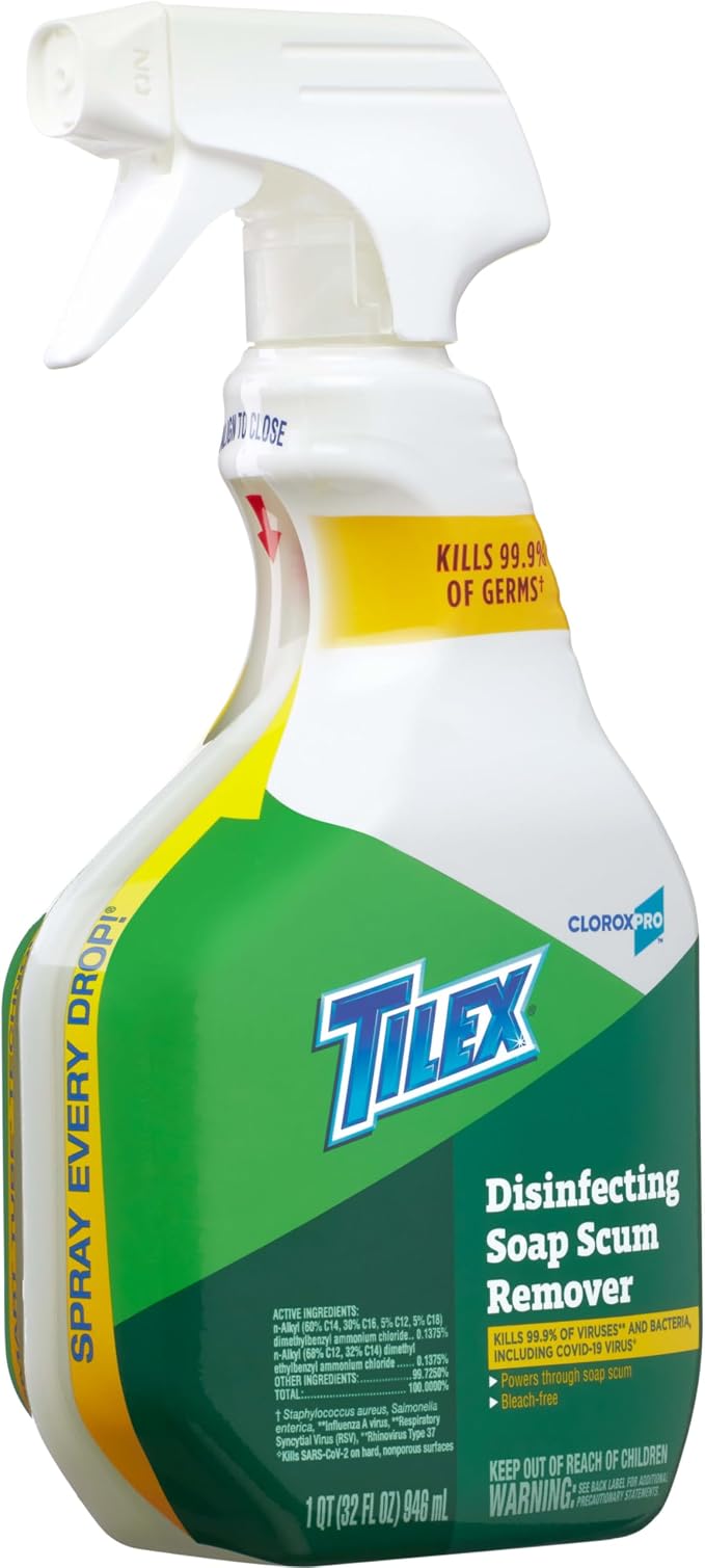 CloroxPro Tilex Disinfecting Soap Scum Remover Spray, 32 Fluid Ounces (Package May Vary)