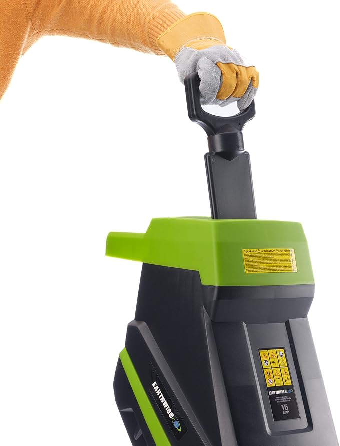 Earthwise GS015 15-Amp Electric Corded Chipper/Shredder with Collection Bag
