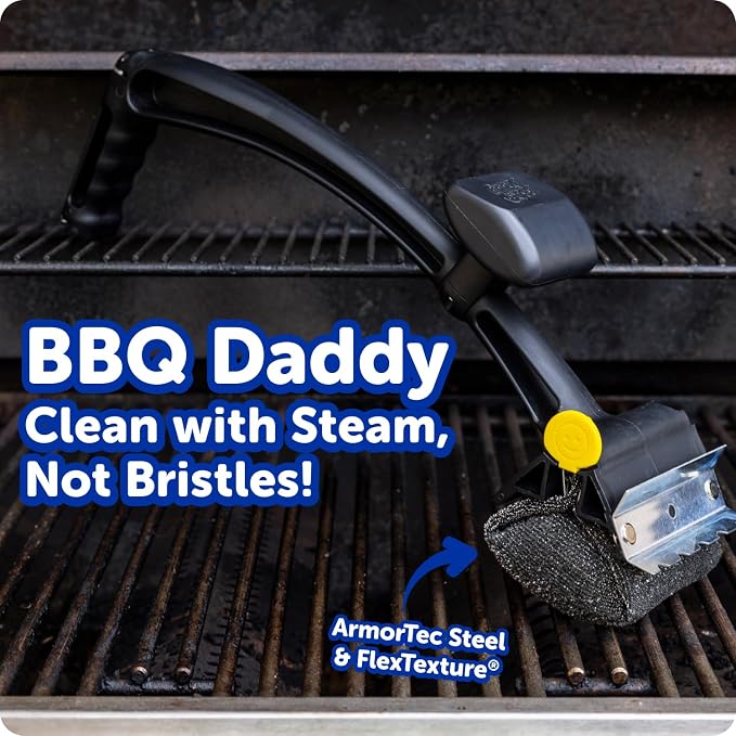 Scrub Daddy Household Cleaning + BBQ Bundle - BBQ Daddy Bristle Free Grill Brush - 2 Microfiber Cleaning Towels - All Purpose Cleaner PowerPaste Cleaning Paste + Scrub Mommy Sponge