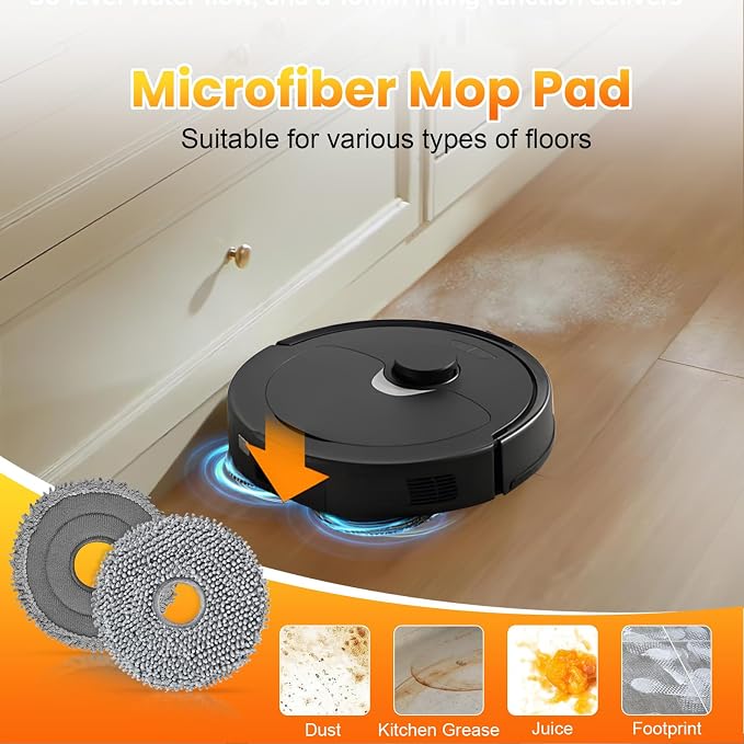 26 Pack Replacement Accessories for Roborock Q Revo Robot Vacuum | 【Not for Qrevo S/Pro/Plus/MaxV】2 Main Brush 6 Side Brush 4 HEPA Filter 6 Mop Pads 6 Dust Bags 1 Cleaning Brush 1 Screwdriver