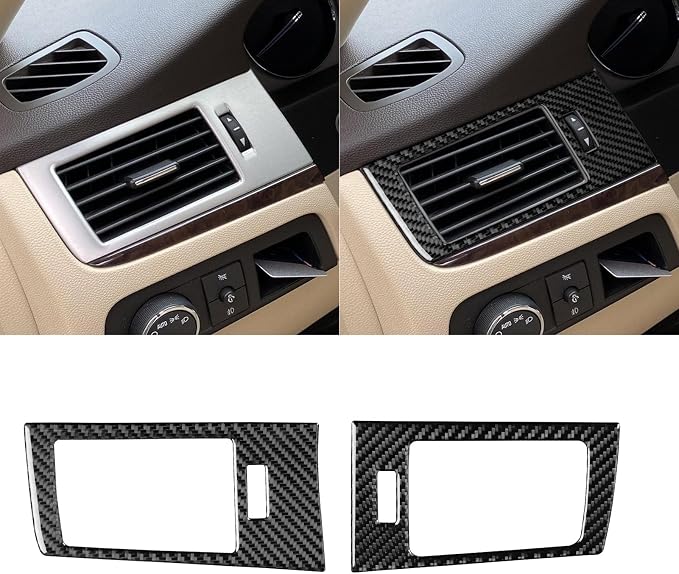 Fit for Cadillac Escalade ESV 2007-2014 / EXT Hybrid 2009-2013 | Real Carbon Fiber | Accessories | Trim Instrument Side Air Vent Surround Cover | Stickers | Anti-scratch