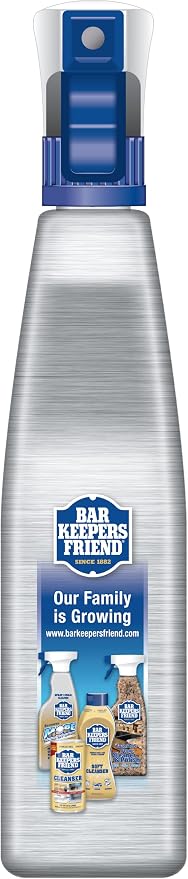 Bar Keepers Friend Stainless Steel Cleaner and Polish Spray (2 x 25.4 oz) Removes Oily Fingerprints, Hard Water Stains, Grime & Food Debris without Scratching or Dulling Appliances & Surfaces