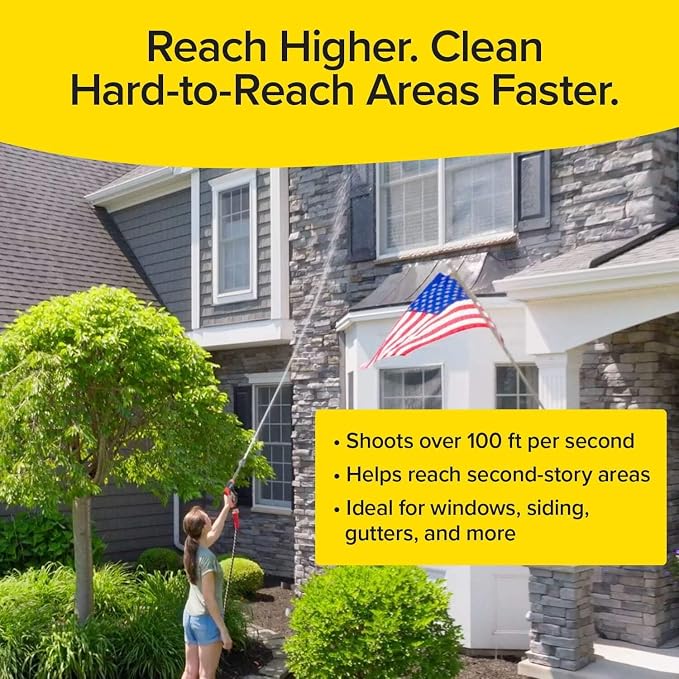 Pocket Hose Arrow Customizable Spray Nozzle, As Seen on TV | Flow Force Tech, 4 precision tips, jet stream to gentle watering, rust-resistant, non-slip grip, ideal for car wash