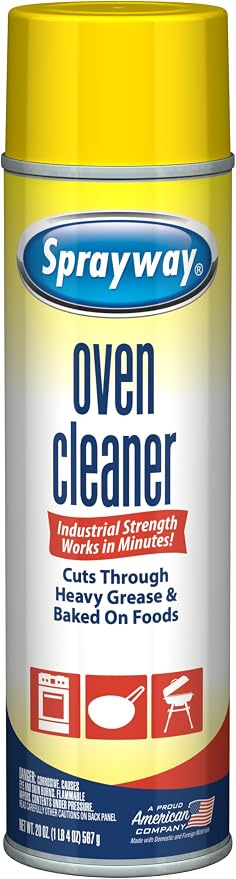 Sprayway Heavy-Duty Oven & Grill Cleaner, Removes Oil & Grease, 20 Oz, 1.25 Pound (Pack of 1), 20 Fl Oz (SW824R)
