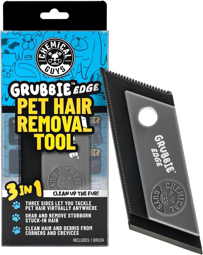 Chemical Guys, Grubbie Edge Reusable Pet Hair & Lint Removal Tool for Cars