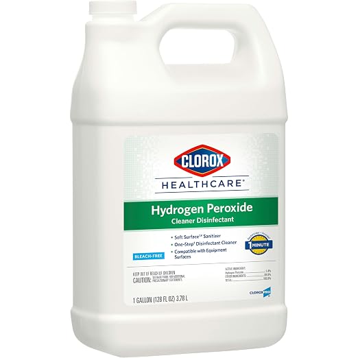 Clorox Healthcare Hydrogen Peroxide Cleaner Disinfectant Refill, Bleach Free, 128 Fluid Ounces (Package May Vary)