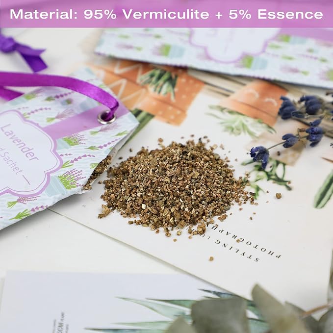 SCENTORINI Lavender Sachets for Drawer and Closet, Sachets Bags 14 Pack | Long-Lasting Home Fragrance Sachets Gift Set for Wardrobe Freshener, Closet, Drawer, Suitcases, Handbags,Gym Bag, Locker