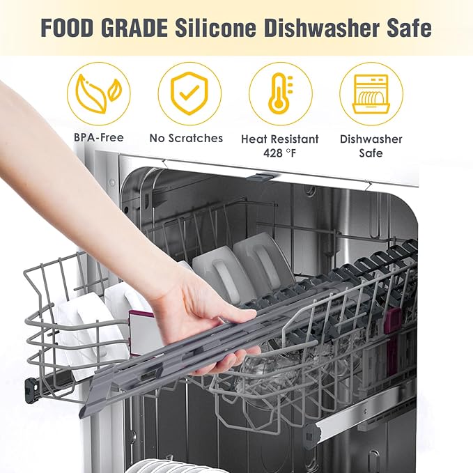 Tomorotec Corner Over the Sink Roll Up Drying Rack, Triangle Sink Dish Rack Mat, Silicone Wrapped Metal (Iron) Rods, Space Saving Dish Drainer, Heat Resistant Non Slip Trivet for Cookware（Deep Gray）