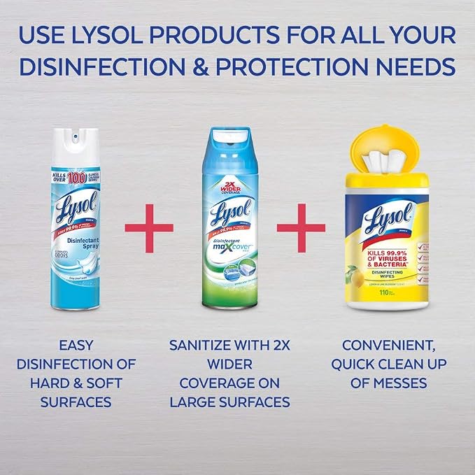 Lysol Disinfectant Spray, Crisp Linen, 19 Ounce (Pack of 12)