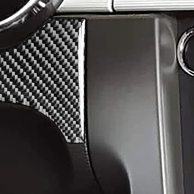 Real Carbon Fiber Trim for Ford Mustang GT Shelby Accessories | for 2005 2006 2007 2008 2009，Headlight Switch Panel Cover，Thick Overlay Sticker Decal，3PCs