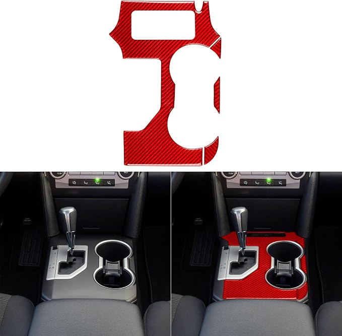 Real Carbon Fiber Trim for Toyota Camry Accessories | for 2012 2013 2014 Gear Shifter Console Anti-Scratch Panel Frame Interior Thick Overlay Sticker Decal Type-B