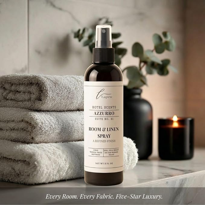 Lapew Hotel Scents Luxury Room Spray | Azzurro Suite 81 | Inspired by Capri Blue Volcano | Linen Spray Air Freshener & Fabric Spray | 8 fl oz