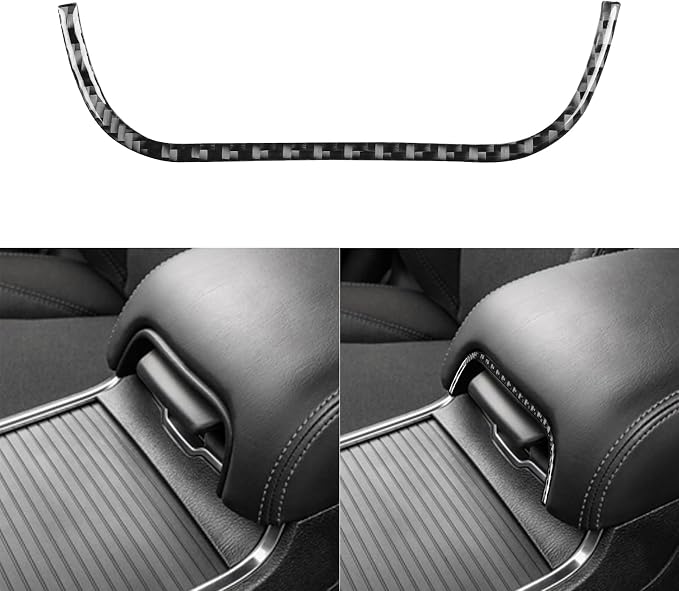 Real Carbon Fiber Trim for Dodge Charger Chrysler 300 Accessories | for Charger 2011+ Chrysler 300 2011-2023 Center Door Armrest Handle Sticker Interior Thick Overlay Decal
